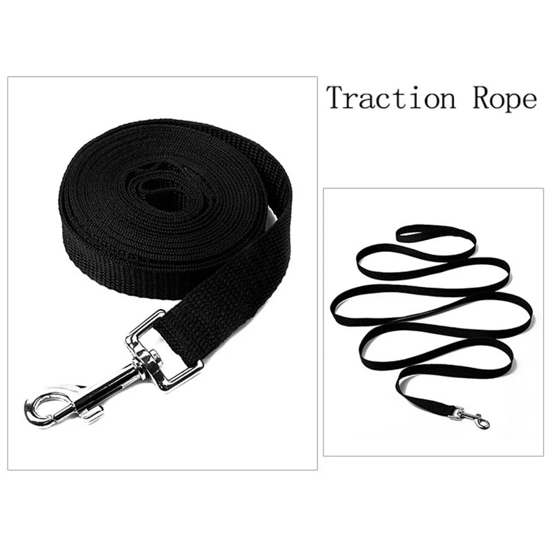 long nylon dog leash - strong lead rope for hiking, walking & travel