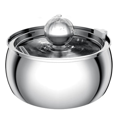 4L Stainless Steel Automatic Pet Water Fountain Quiet Filter for Cats