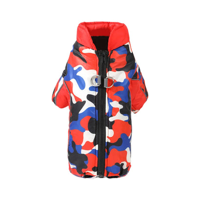 Warm Waterproof Pet Jumpsuit with D-Ring, Reflective Winter Dog & Cat Coat