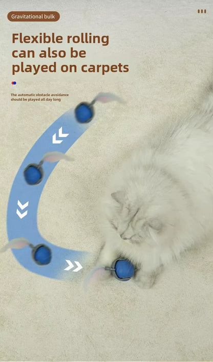 Speedy Tail 2.0 Interactive Cat Ball Toy with Dual-Speed Modes