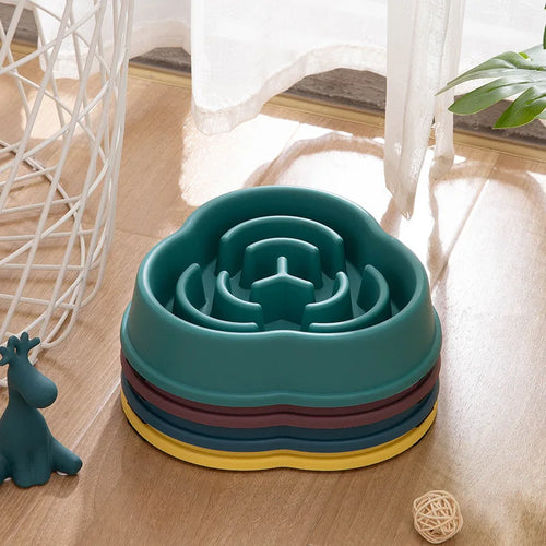 Anti-Choking Slow Feed Dog & Cat Bowl – Non-Slip Feeding Bowl