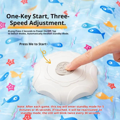 Hide & Seek Automatic Cat Play Mat 360° Feather Hunting Toy