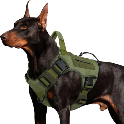 Adjustable No-Pull Tactical Dog Harness with Handle, Reflective Trim