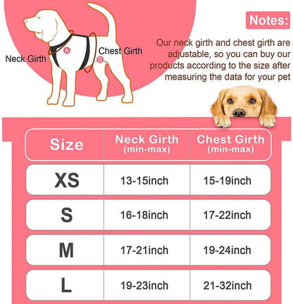 6-in-1 Dog Harness Set with Leed, Collar, Bandana & Poop Bag Holder