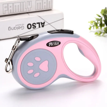 Retractable Nylon Dog Leash – 3m/5m Extending Walking Lead