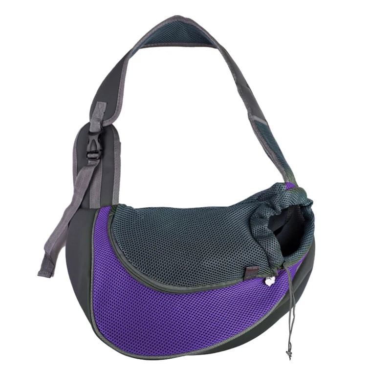 breathable mesh sling carrier backpack for small cats & dogs, travel