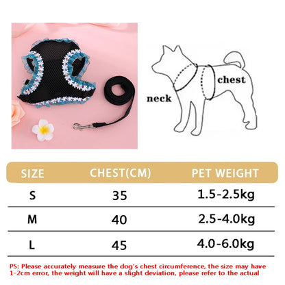 Soft Puppy Harness, Leash & Collar Set – Adjustable Pet Vest Set