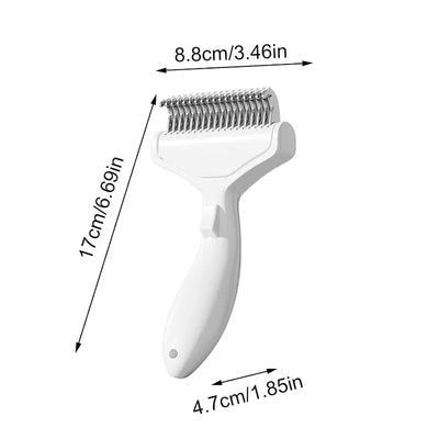 Curved Stainless Steel Pet Deshedding Brush for Dogs & Cats, Grooming