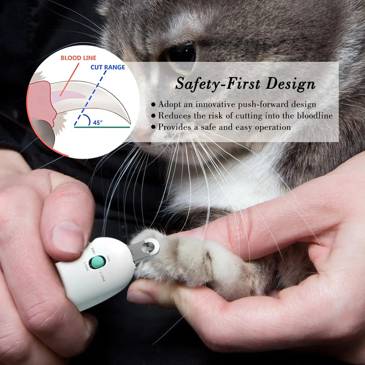 adjustable pet nail trimmer - professional clippers for dogs & cats