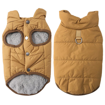 Thick Fleece Striped Winter Coat for Puppies and Cats Windproof
