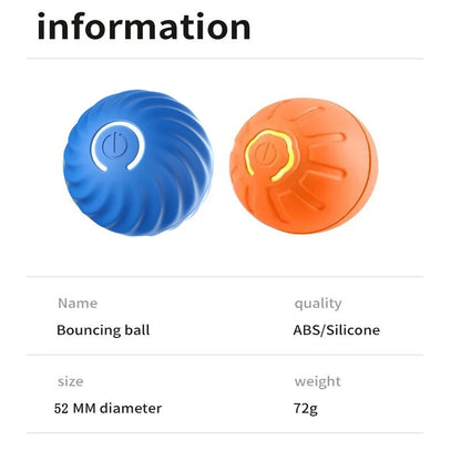 Smart Bouncing Ball Interactive Electronic Pet Toy for Dogs & Cats
