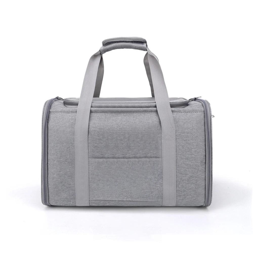 collapsible travel pet carrier for cats & dogs up to 15 lbs