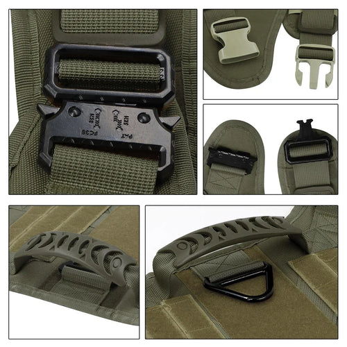 Tactical Dog Harness Set with MOLLE Pouches – Training Vest