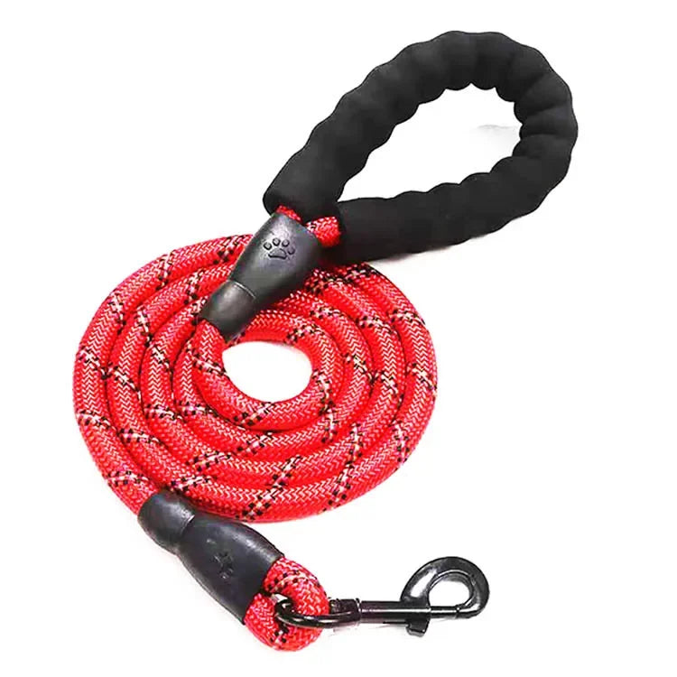 strong reflective dog leash – durable nylon lead for all dogs