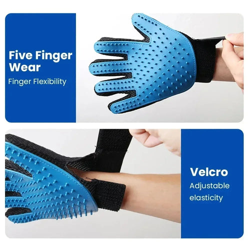 EelJoy 2-in-1 Pet Grooming Glove – Deshedding Massage Brush