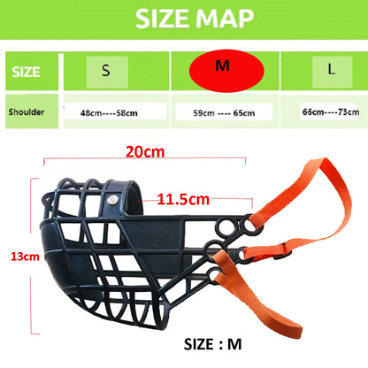 Adjustable Basket Muzzle for Dogs – Breathable Anti-Bite Mask