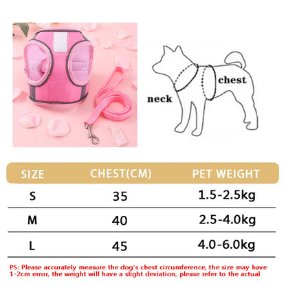 Soft Puppy Harness, Leash & Collar Set – Adjustable Pet Vest Set