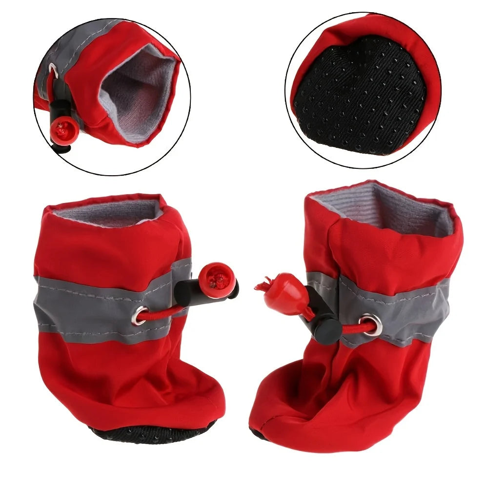 water-resistant dog boots - paw protection, set of 4 for small dogs