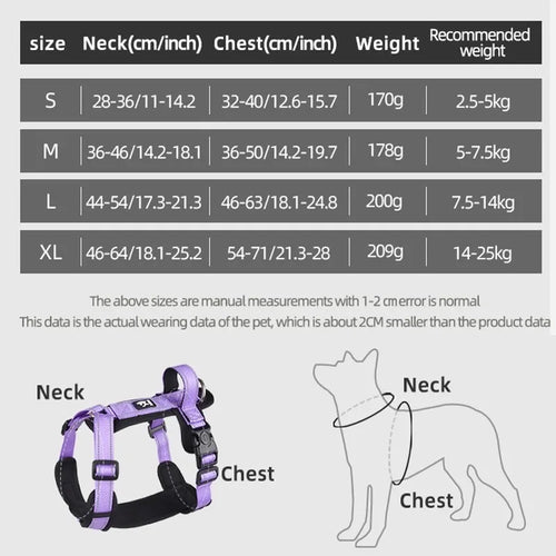 Adjustable Reflective Puppy Vest Harness with Easy Control Handle
