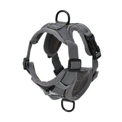 Breathable Puppy Harness Leash Set with Reflective Chest Strap Vest