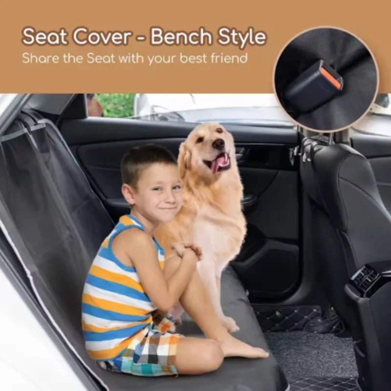 foldable hammock car seat cover for safe pet travel, all dog breeds