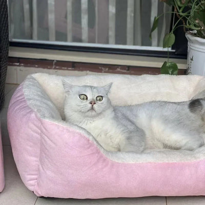 Plush Pet Bed for Cats & Small Dogs – Soft Breathable Cushion