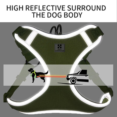Reflective Adjustable Pet Harness & Leash Set for Small/Medium Dogs