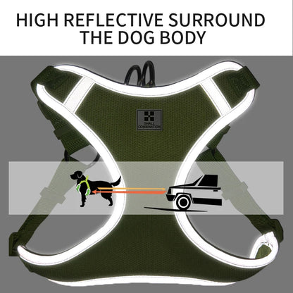 Reflective Adjustable Pet Harness & Leash Set for Small/Medium Dogs