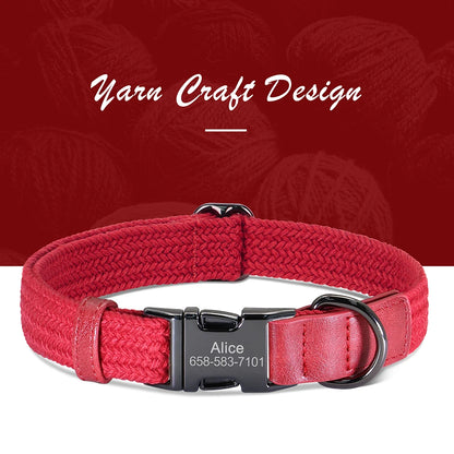 Custom Engraved Nylon Dog Collar for Small, Medium, and Large Dogs