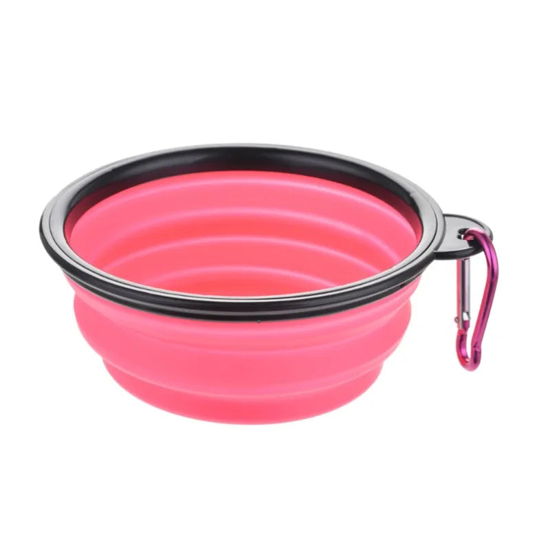 collapsible silicone pet bowl – portable travel food & water bowl