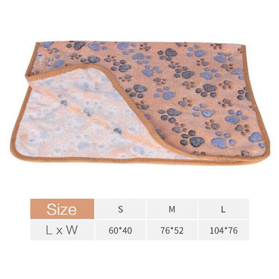 Soft Coral Fleece Pet Blanket – Cozy Warm Mat for Cats & Dogs