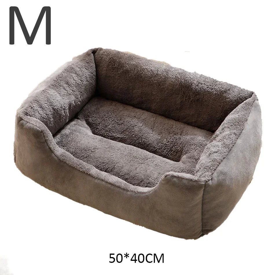 cozy plush pet bed for cats & dogs – soft breathable basket