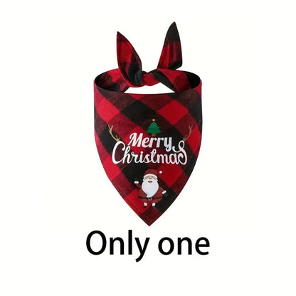 Christmas Dog Bandana Scarf Adjustable for Small and Large Dogs