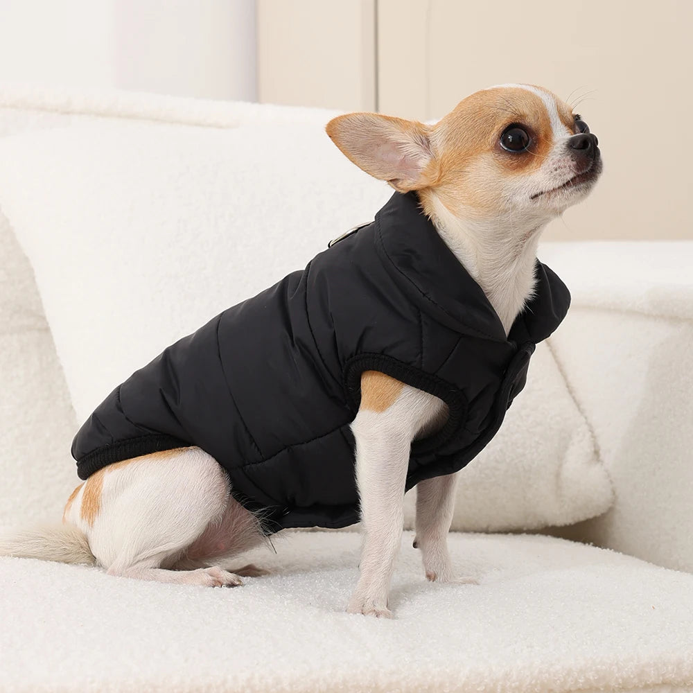 thick fleece striped winter coat for puppies and cats windproof