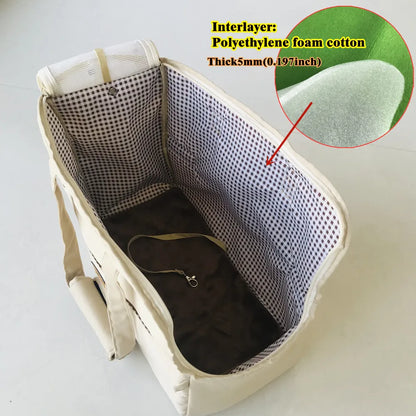 Breathable Pet Carrier Shoulder Bag for Cats & Puppies, Car Seat