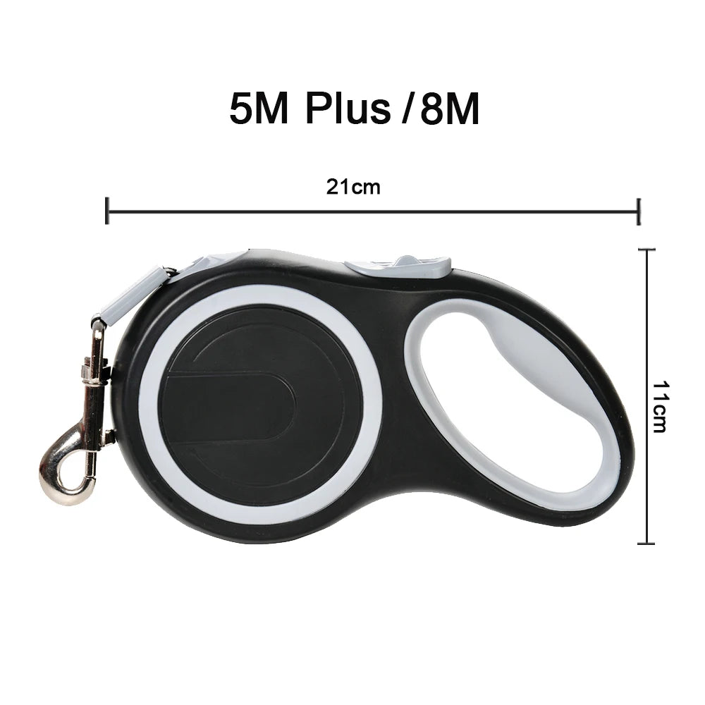 8m retractable dog leash - extendable training lead for dogs & cats