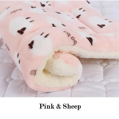 Thickened Soft Fleece Dog Bed Mat Warm Pet Blanket for Dogs and Cats