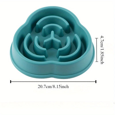 Anti-Choking Slow Feed Dog & Cat Bowl – Non-Slip Feeding Bowl