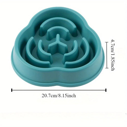 Anti-Choking Slow Feed Dog & Cat Bowl – Non-Slip Feeding Bowl