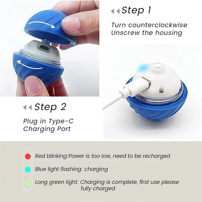 Smart Bouncing Ball Interactive Electronic Pet Toy for Dogs & Cats