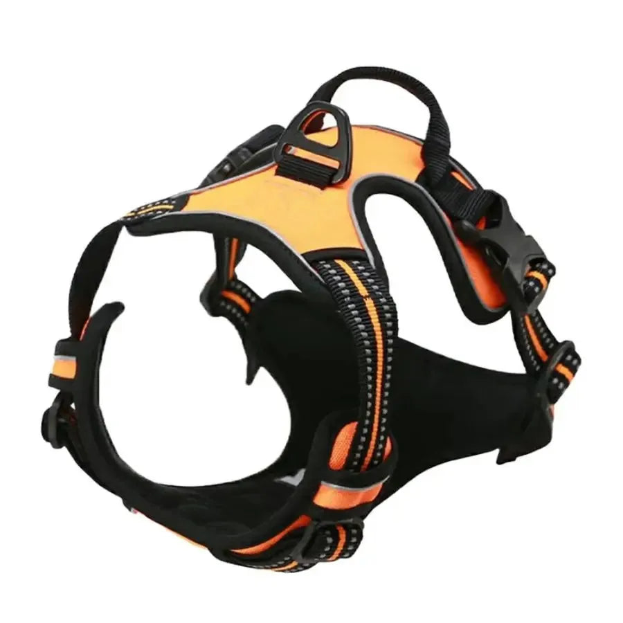 personalized leather-style dog harness set – comfortable vest
