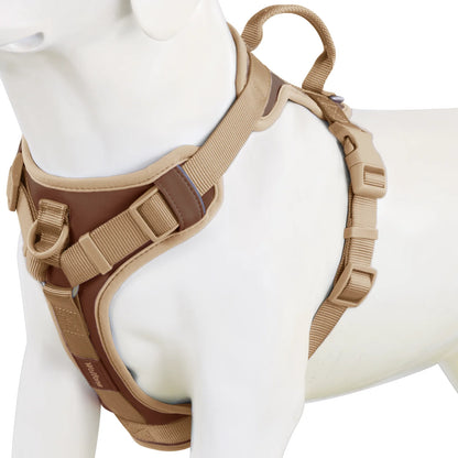 Luxury Chocolate No-Pull Dog Harness for Small, Medium, Large Dogs