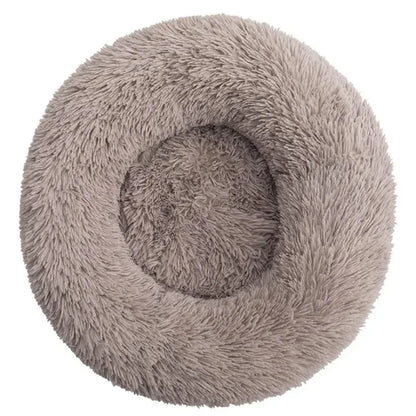 Soft Plush Round Pet Bed for Dogs & Cats, 6 Sizes, Machine Washable