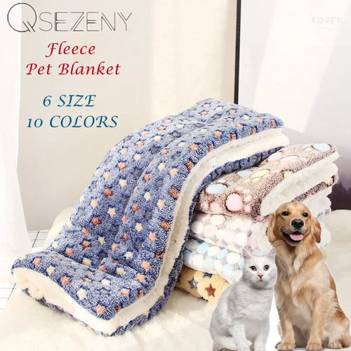 Thickened Soft Fleece Dog Bed Mat Warm Pet Blanket for Dogs and Cats