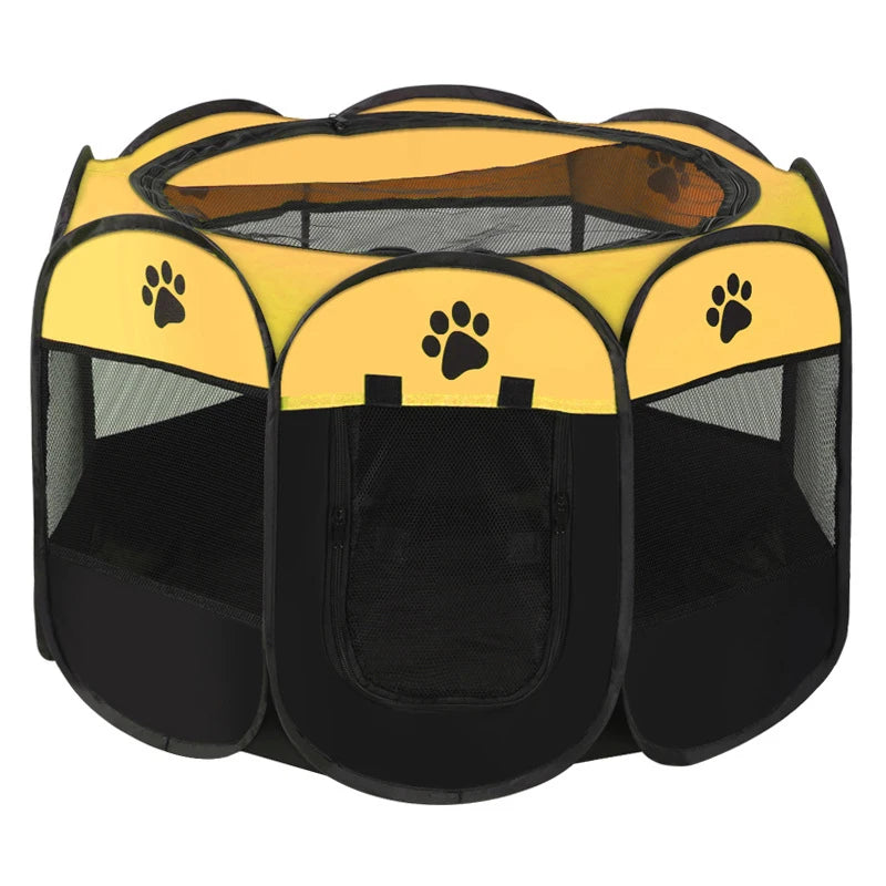 foldable pet tent playpen - octagonal outdoor fence for dogs & cats