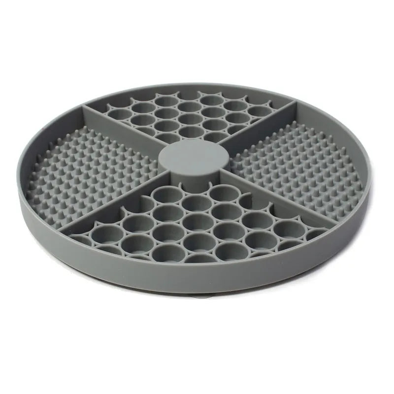 silicone licking mat with suction cups – slow feeder pad for pets