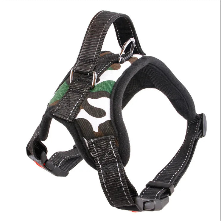 strong no-pull dog vest harness with padded and reflective design