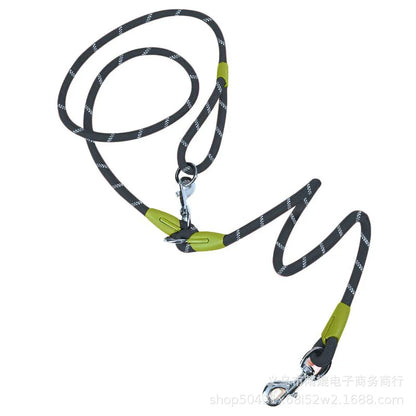 Hands-Free Reflective Nylon Dog Leash for Running and Walking Dogs