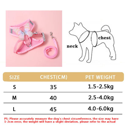 Soft Puppy Harness, Leash & Collar Set – Adjustable Pet Vest Set