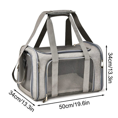 Collapsible Travel Pet Carrier for Cats & Dogs up to 15 Lbs